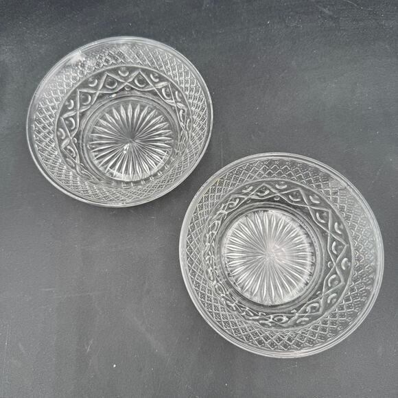 Vtg Finger/Fruit Bowls (2) Cape Cod by Imperial Glass Ohio Glassware 5.25" Set/2 - Picture 2 of 7